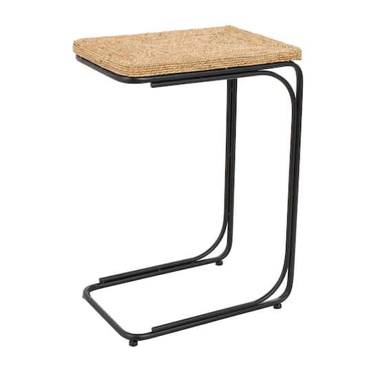 2ft. Brown Dried Plant Coiled C-Shaped Accent Table